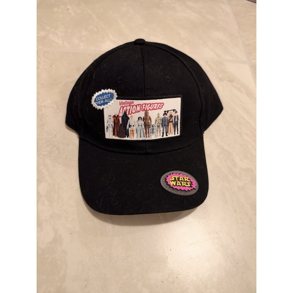 Disney World Star Wars Retro Vintage Action Figures Black Adult Baseball Cap Hat